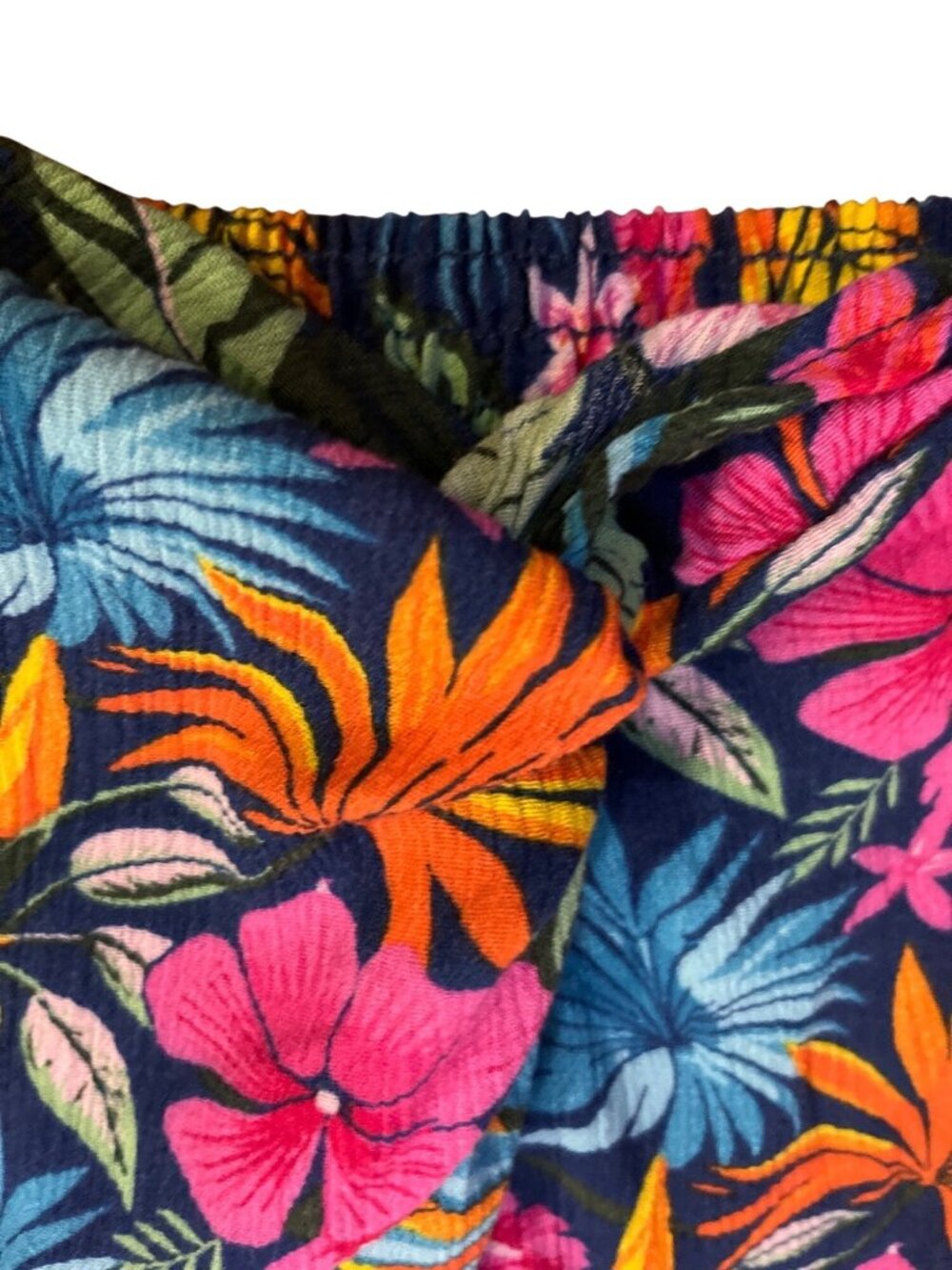 Serra Women’s M Tropical Floral Swim Cover-Up Skirt Twist Front Used Pull-On - Picture 4 of 11